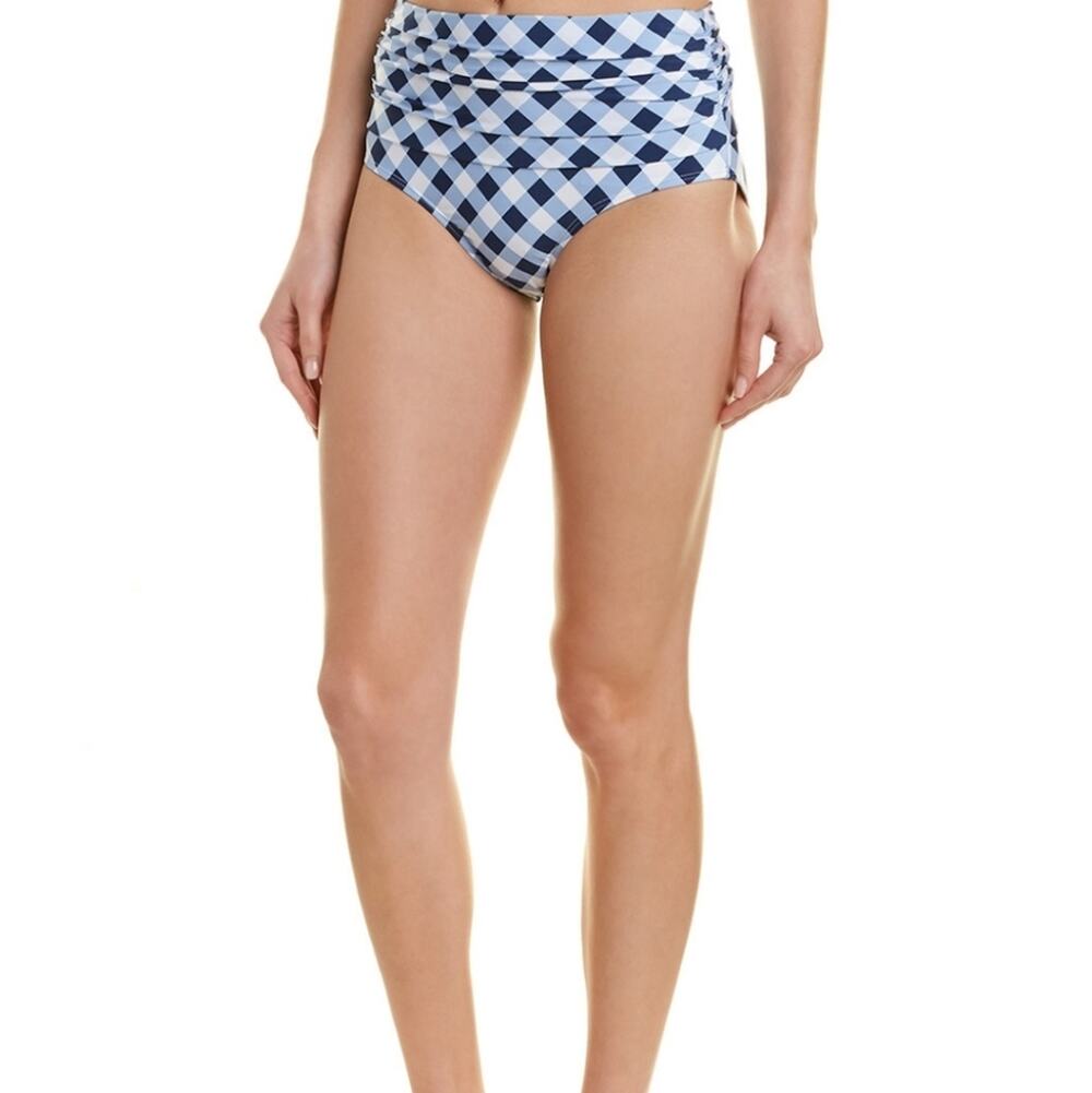 NWT Splendid Breaking Plaid High-Waisted Bikini Bottom size Small